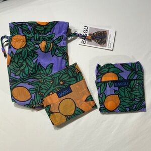 Standard Baggu Set of 2 Periwinkle Coral Yellow Not Included